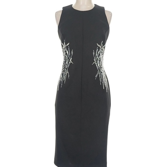 Andrew Marc Dresses & Skirts - Andrew Marc Chic Beaded Black Sheath Dress